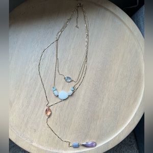 Long layered statement necklace